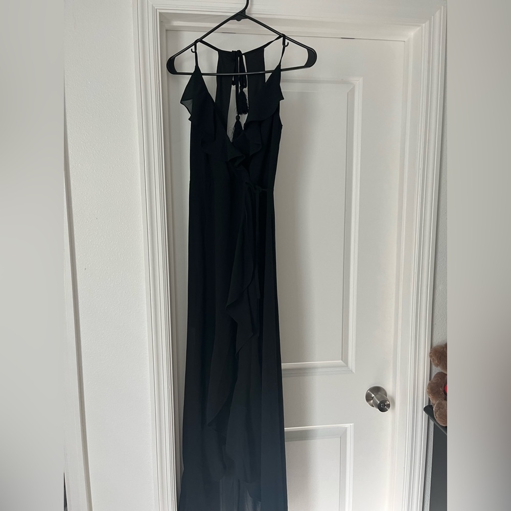 Black high low dress